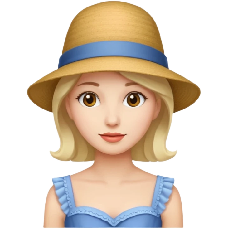 woman wit hat and dress emoji