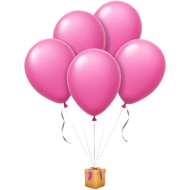 soft pink balloons emoji