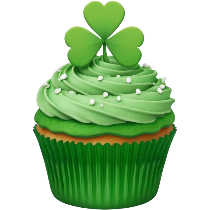 st patrick day themed cupcake emoji
