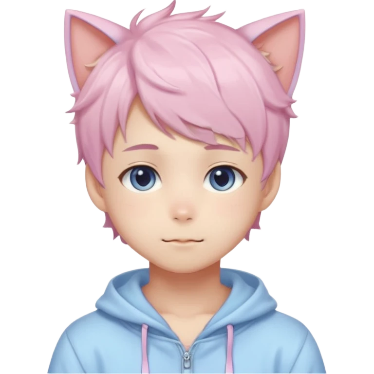 Shiny Blushing Cute Kawaii Beautiful Pastel Shota Anime Catboy Trending Style Cottagecore Pastelcore  emoji
