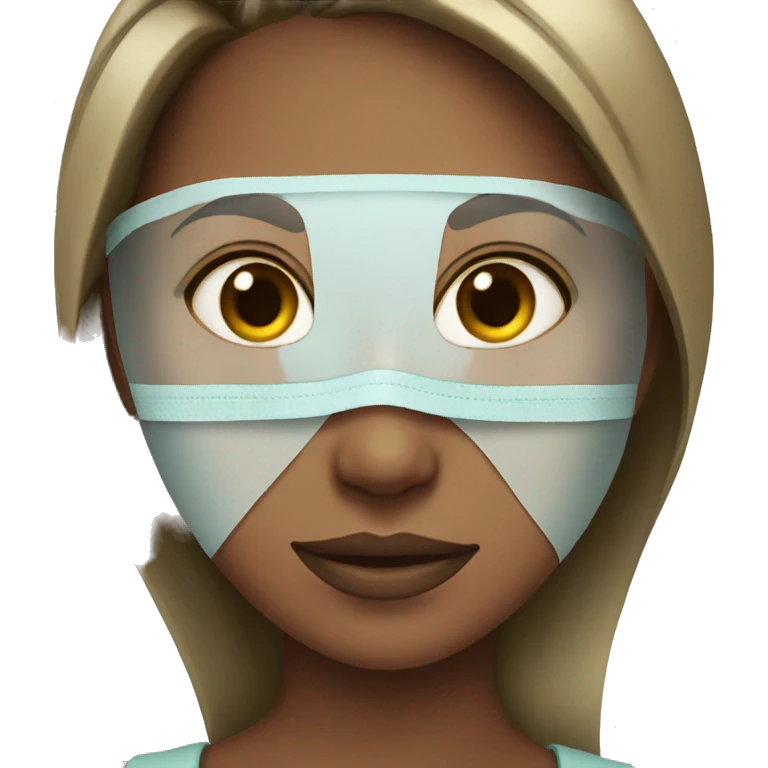 Girl with face mask on  emoji