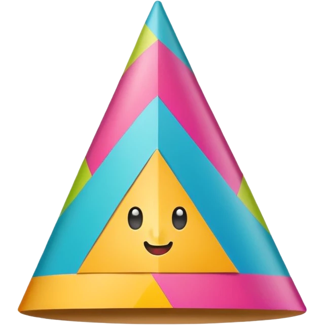 triangle emoji as a party hat emoji