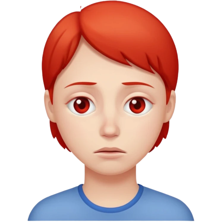 Redness, tired of the eyes emoji
