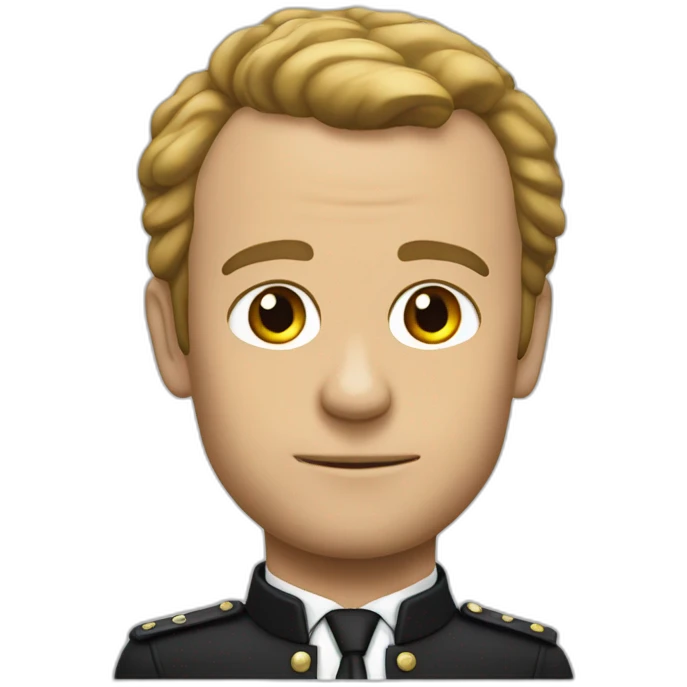 Macron noir emoji