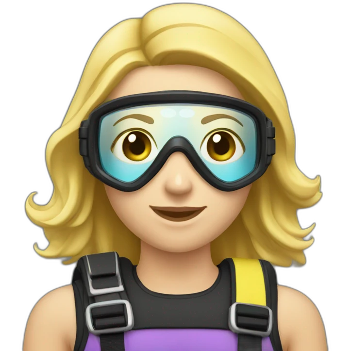 Caucasian female diver emoji