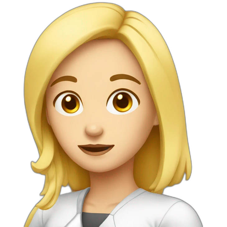thinking girl about what profession to choose emoji