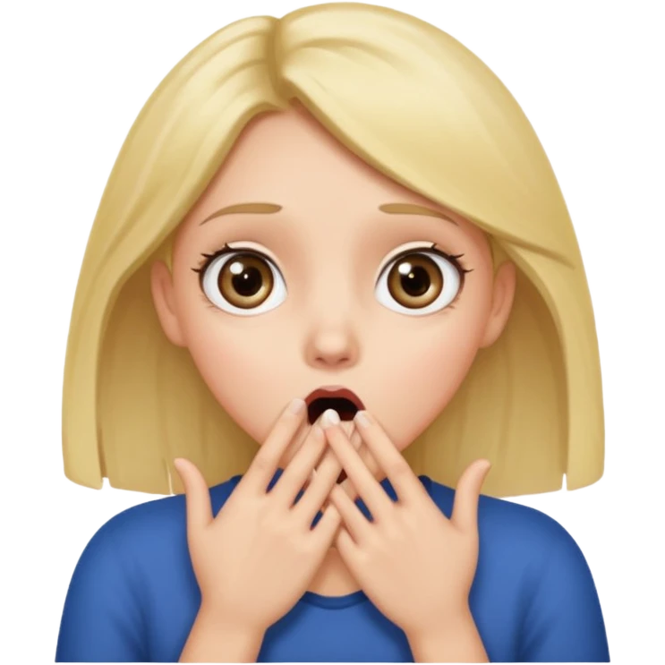 şaşırma eli ağzına götürme, kız emoji