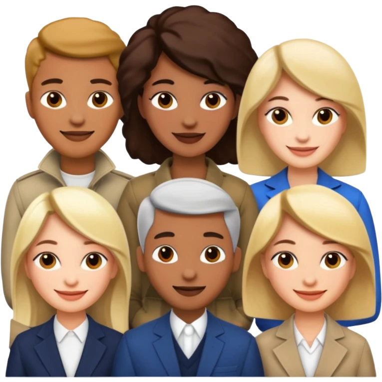 A group of 8 designers and one manager emoji