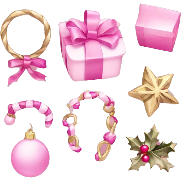pink christmas accessories  emoji