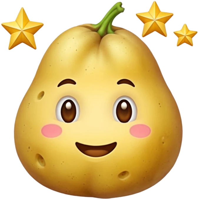 Patate mignon avec des étoiles  emoji