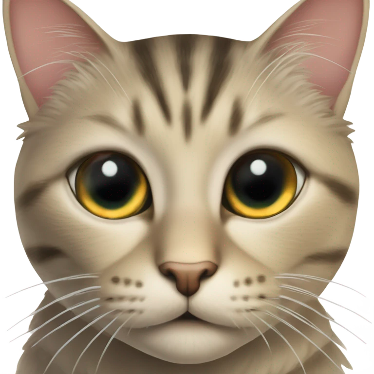 Schwarze süße Katze, bei der ein Auge glasig und bläulich ist  emoji