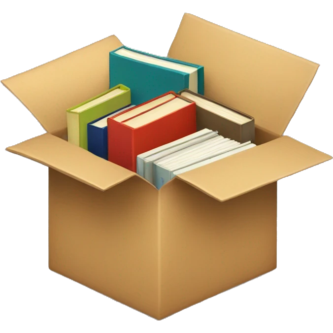 open box with books inside  emoji