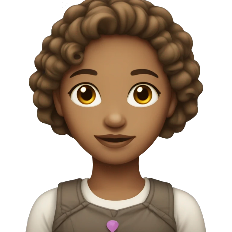 brown haired light skinned girl emoji