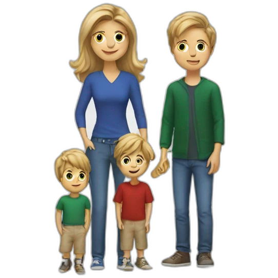 Alice campello with her sons  emoji