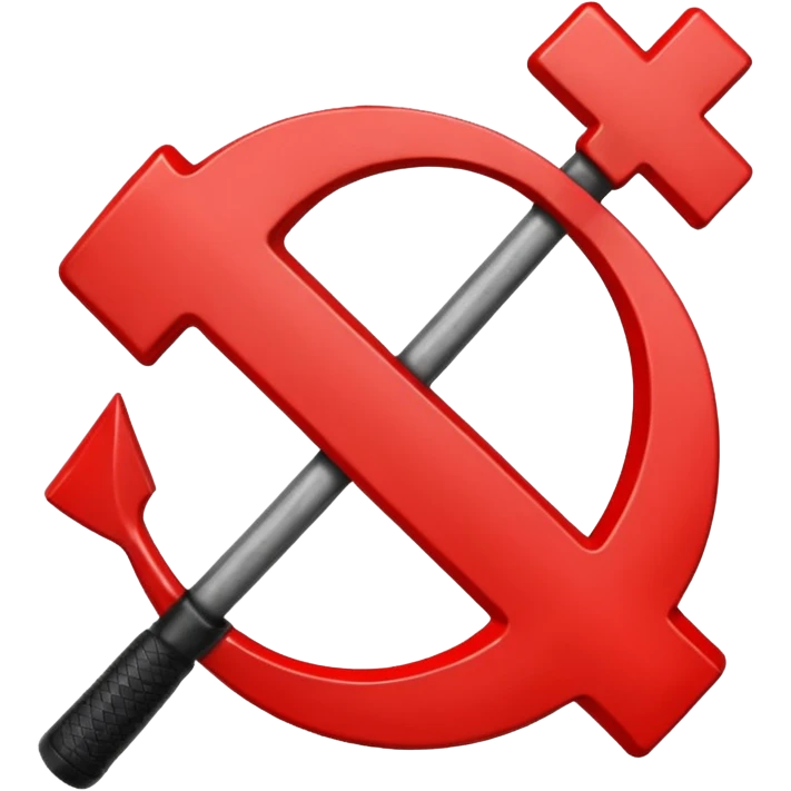 communist symbol hammer and sickle crossed out with a red cross emoji