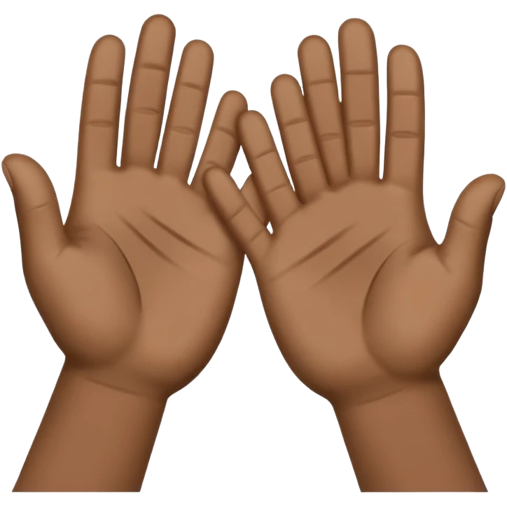clap black and white emoji