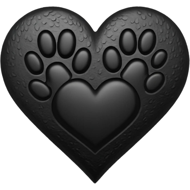 paw print in the shape of a heart emoji