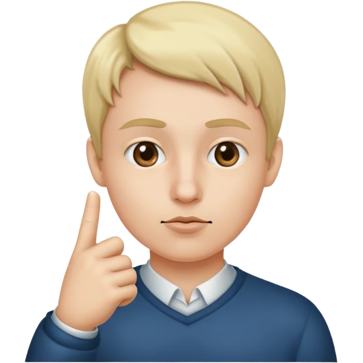 Person with pointer finger under their nose emoji