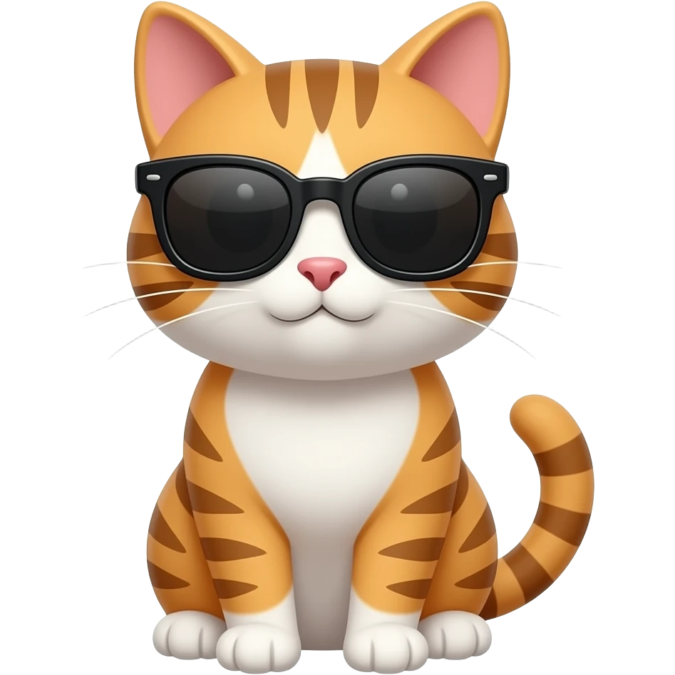 Cat wearing sunglasses emoji
