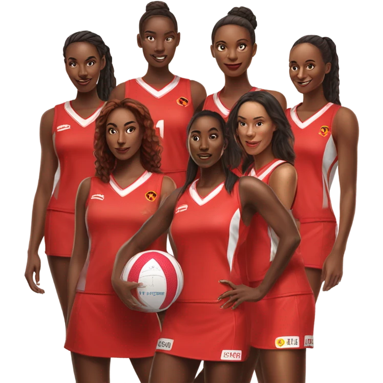 Red Devils netball team ladies emoji