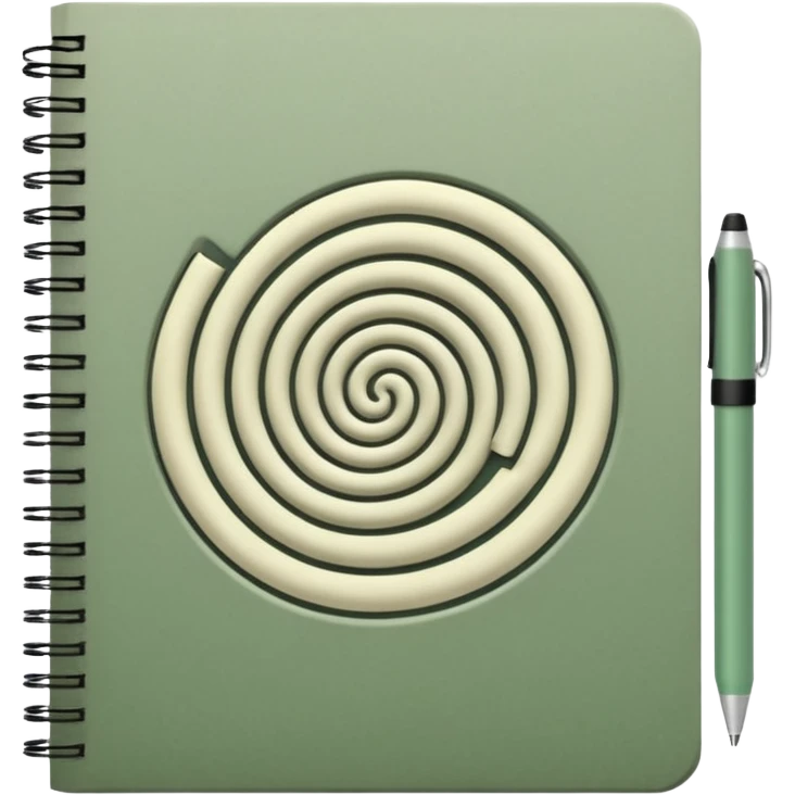 sage green note book emoji