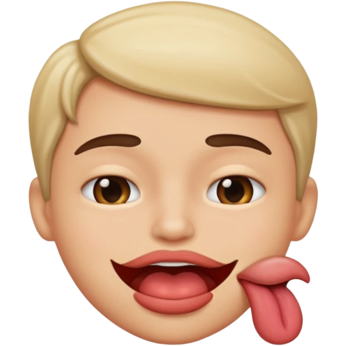 Bite lip emoji