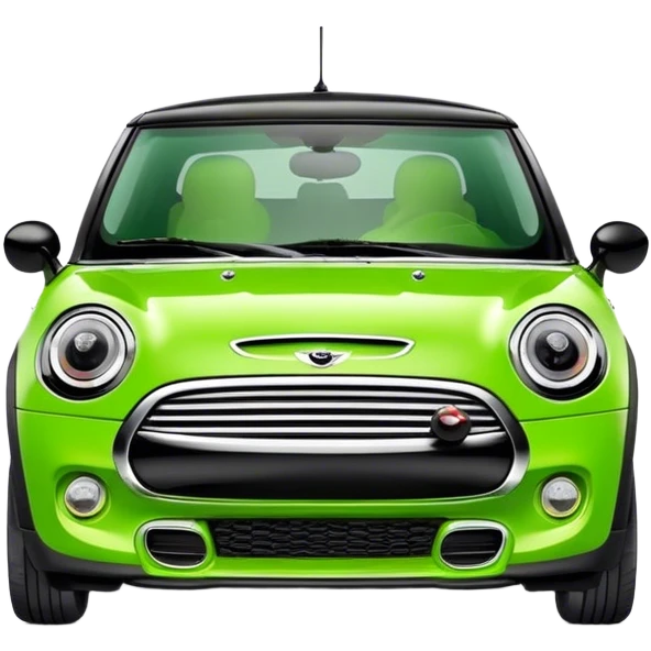 Electric green mini cooper emoji