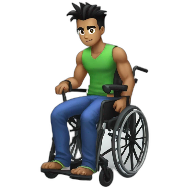 beast gohan in a wheelchair emoji
