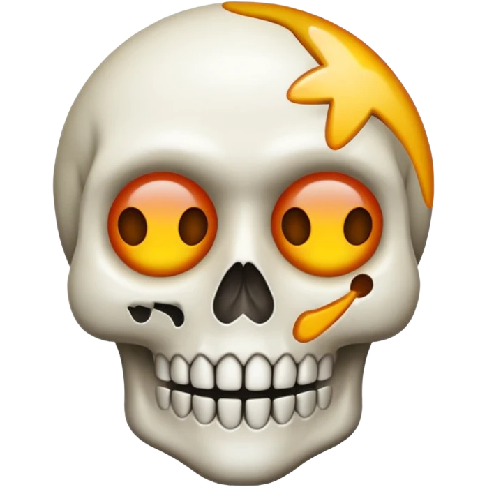 Cette emoji 💀fusionne avec celui la 🤯 emoji