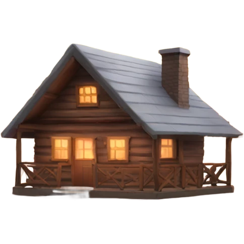 Cozy cabin in the woods  emoji
