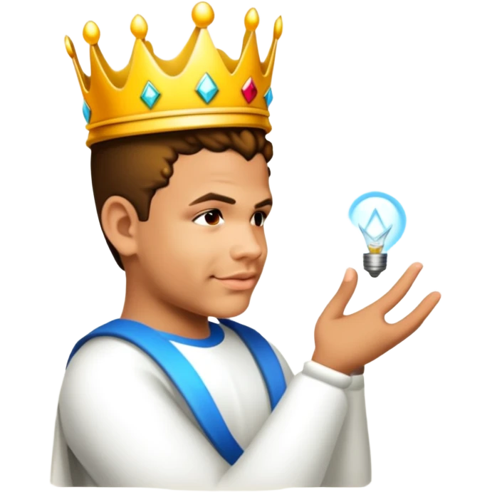 Wearing a crown emoji