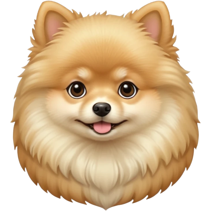 Pomeranian cream color emoji