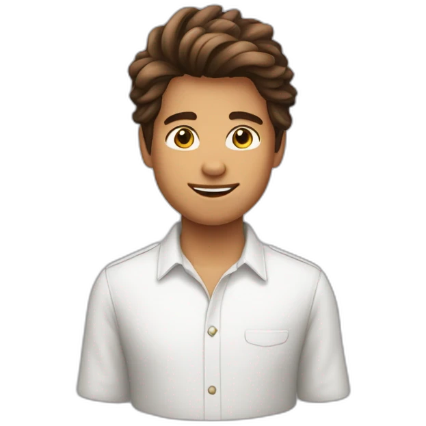 Garçon cheveux bruns emoji