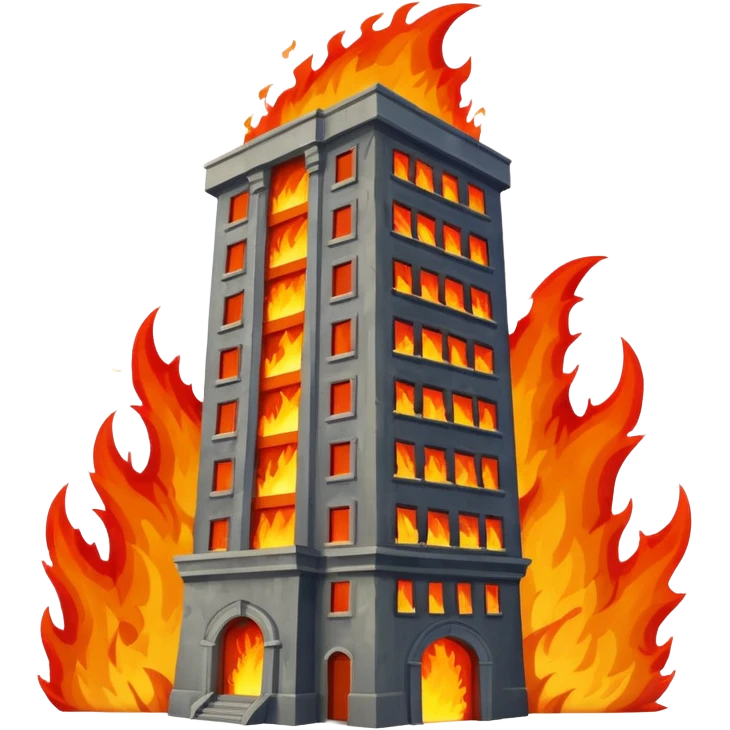 fire and building Godzilla emoji