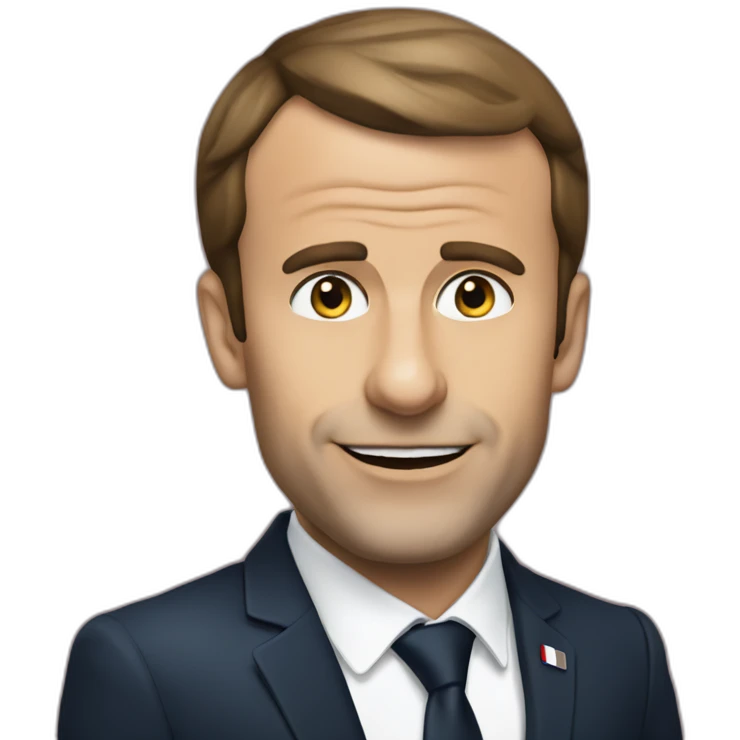 macron qui mane un yaourt emoji