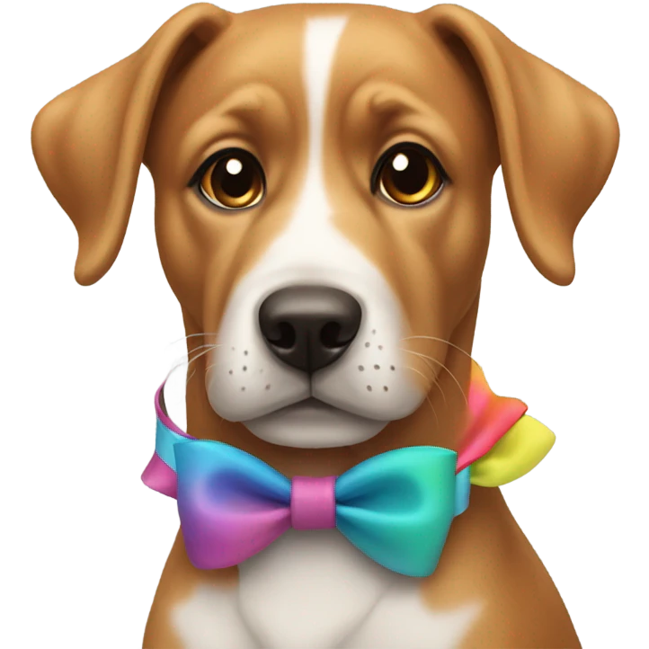 Dog with bow emoji