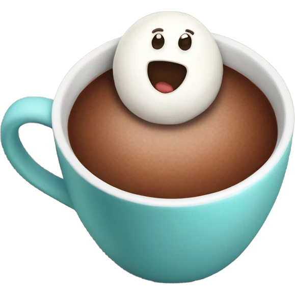 cocoa with marshmallow in cozy cup emoji