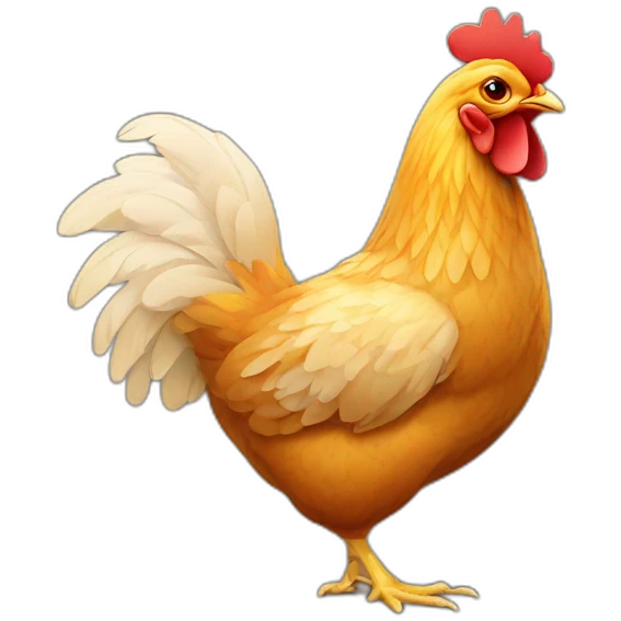 poulet avec une bière emoji