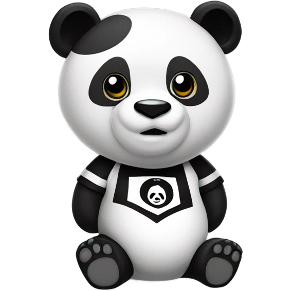 Panda with a St Mirren shirt on emoji