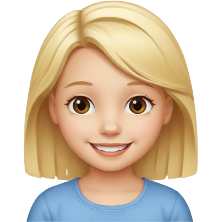  A cute little girl  emoji