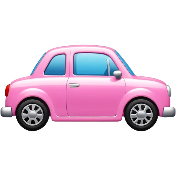 Pink toy car emoji