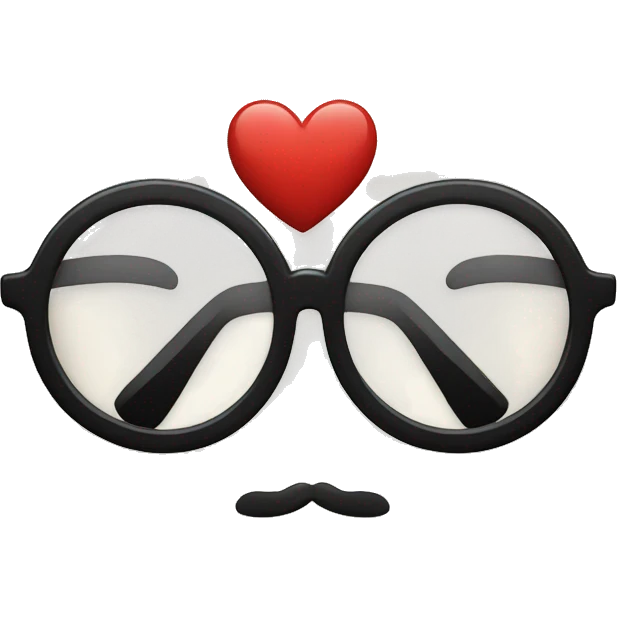 glasses and heart emoji