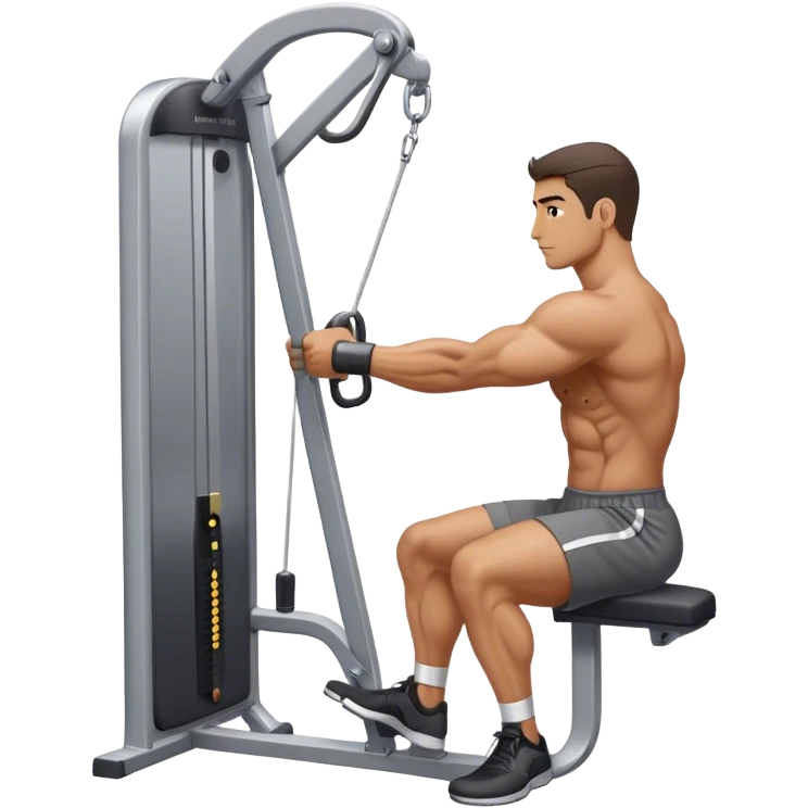 side-view man cable-machine tricep-pushdown emoji