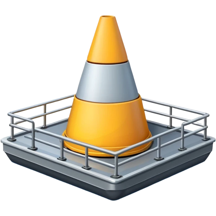 Cone pontoon emoji
