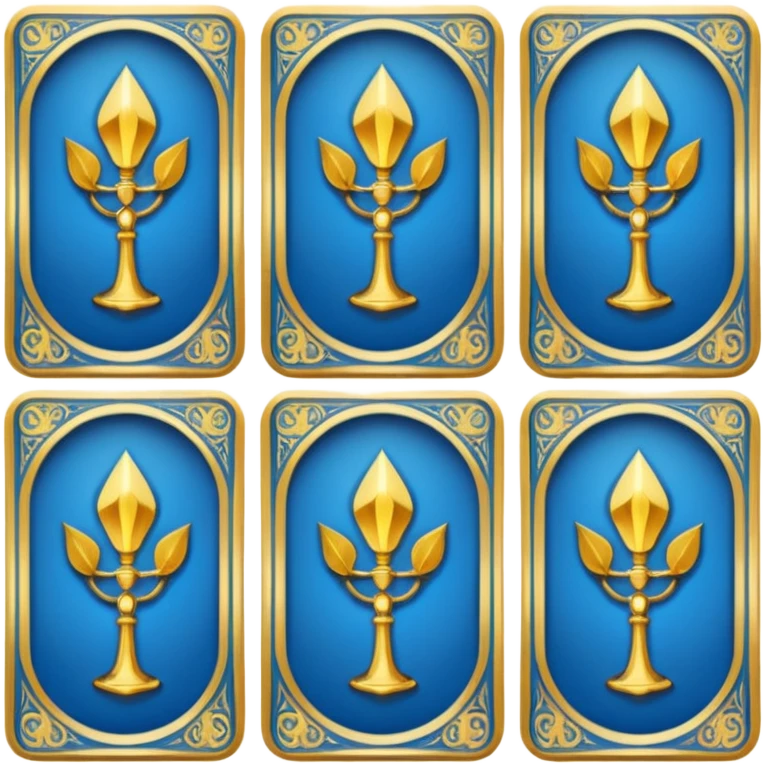 Blue tarot cards emoji