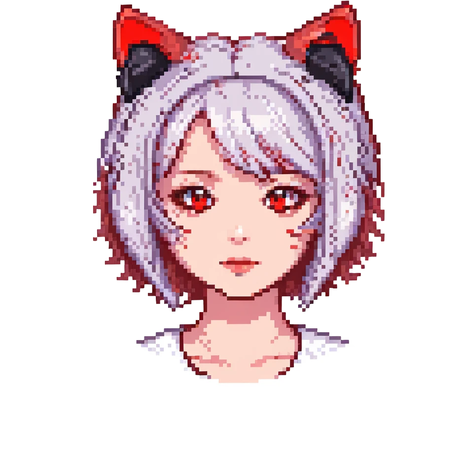 girl with cat ears and red eyes emoji