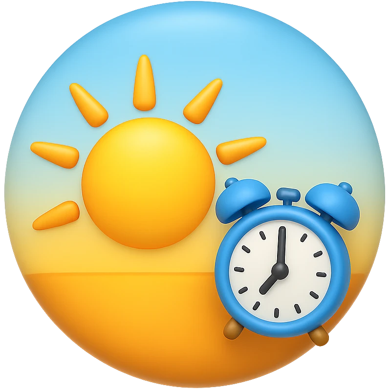emoji stile iphone 3d che rappresenta la mattina presto come orario emoji
