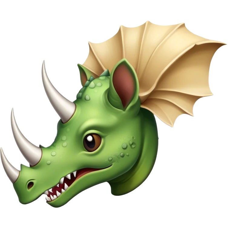 papers pierced with triceratops horn emoji