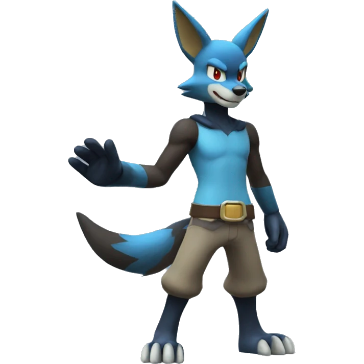 Lucario full body emoji