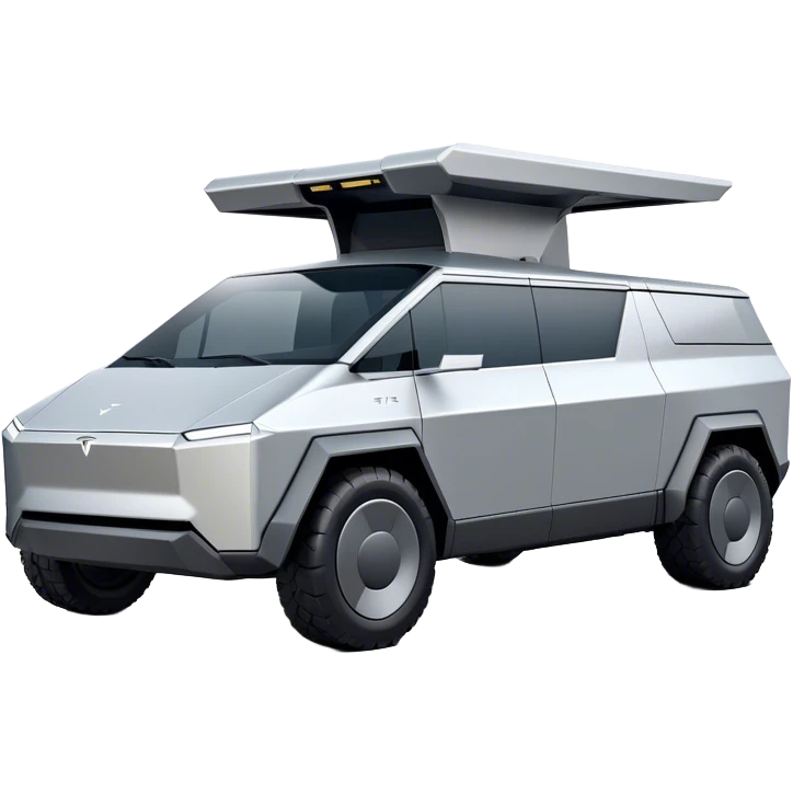 Tesla Cybertruck - Tesla (Model Year: 2022) (Iconic colour: Silver) emoji